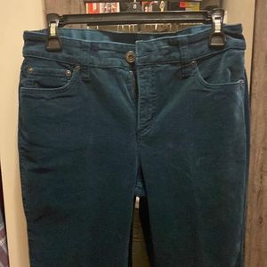St Johns Bay Quality Apparel Dark Green Corduroy pants size 8